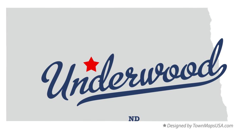 Map of Underwood North Dakota ND