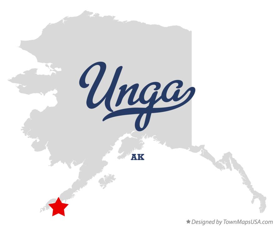 Map of Unga Alaska AK