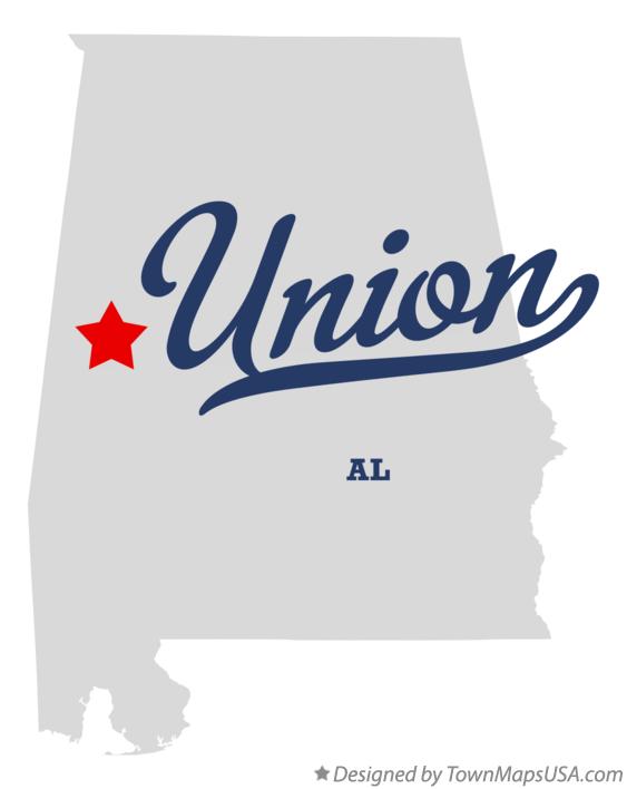 Map of Union Alabama AL
