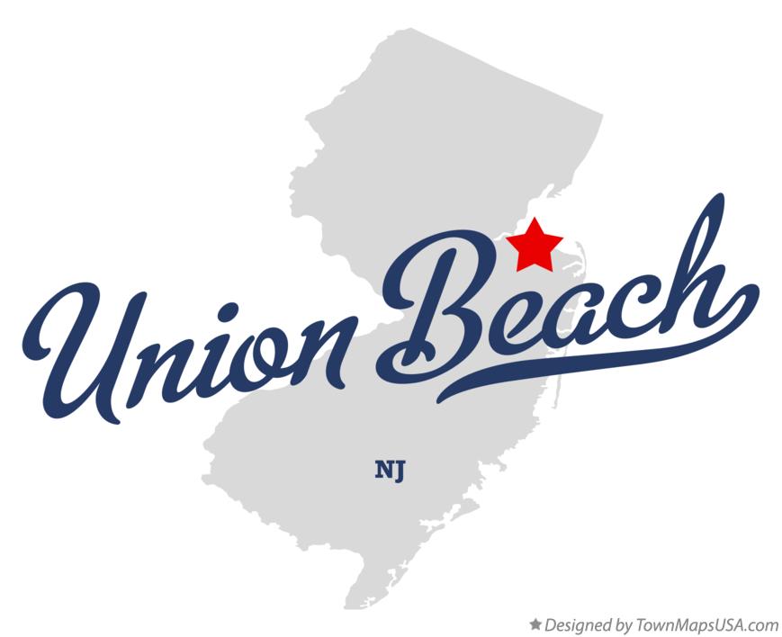 Map of Union Beach New Jersey NJ