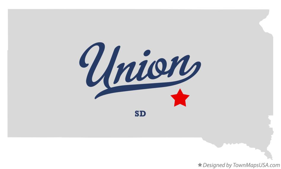 Map of Union South Dakota SD