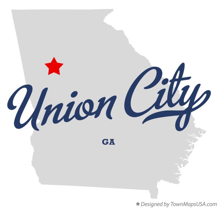 Map of Union City Georgia GA