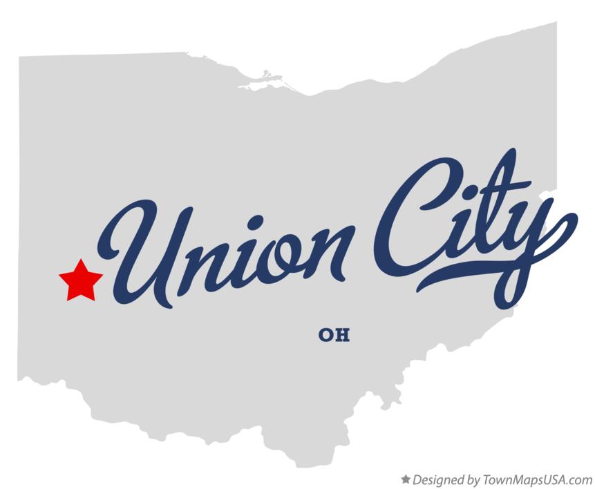 Map of Union City Ohio OH