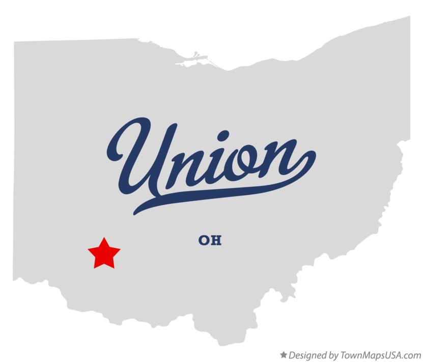 Map of Union Ohio OH