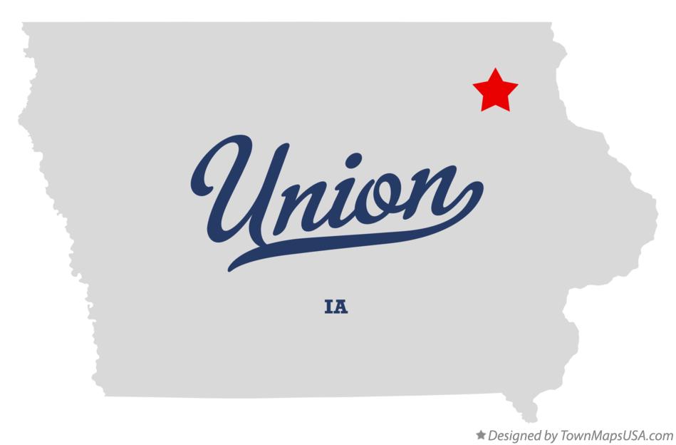 Map of Union Iowa IA