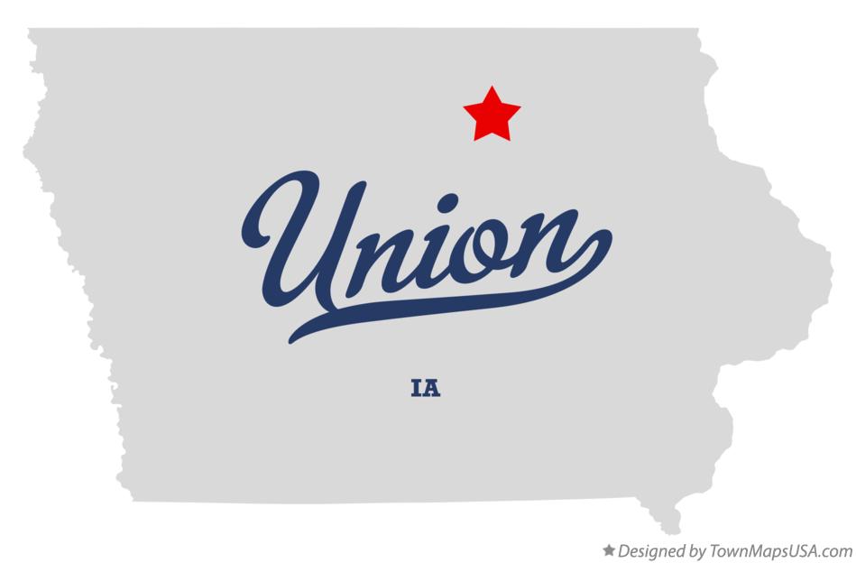 Map of Union Iowa IA