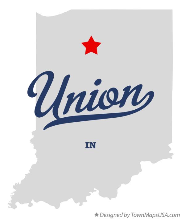 Map of Union Indiana IN