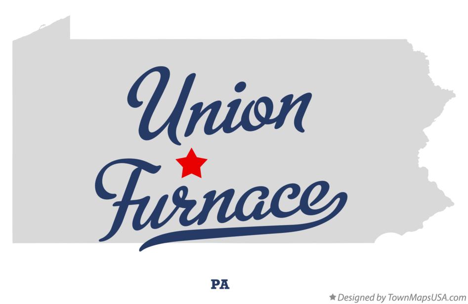 Map of Union Furnace Pennsylvania PA