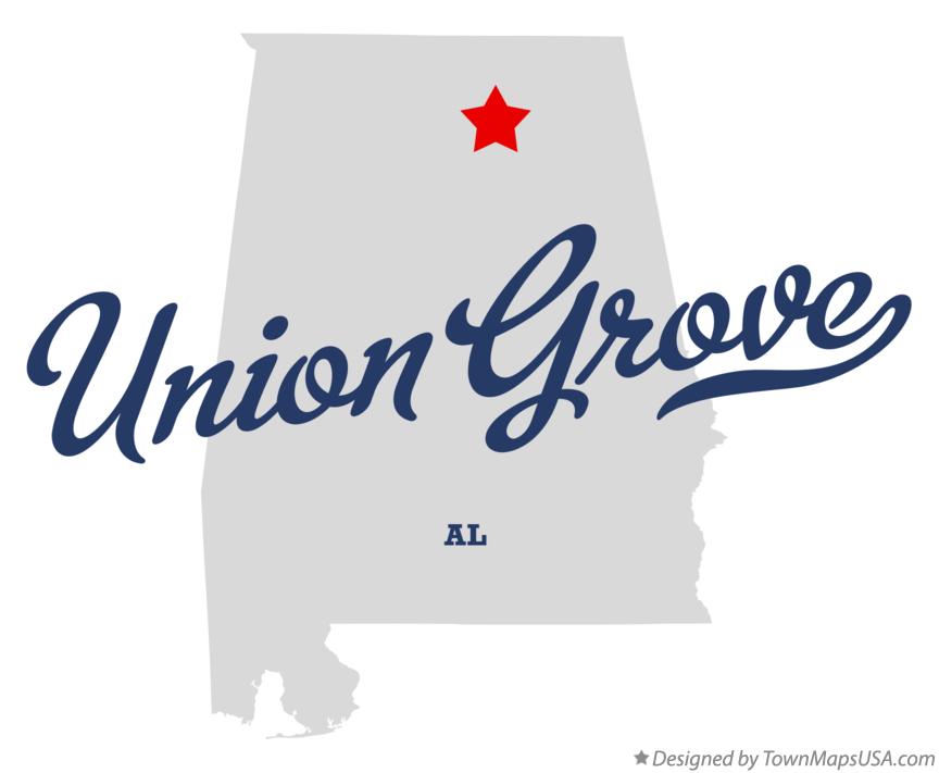 Map of Union Grove Alabama AL