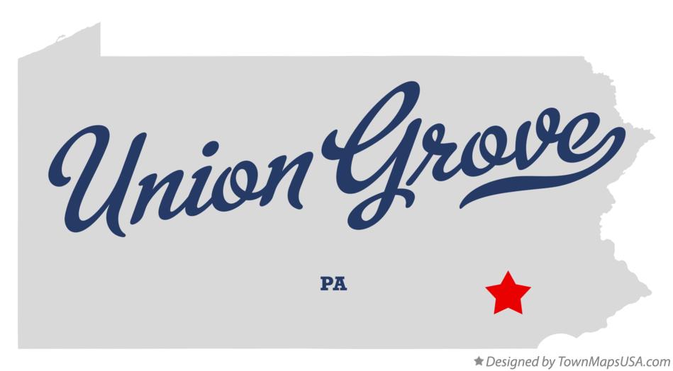 Map of Union Grove Pennsylvania PA