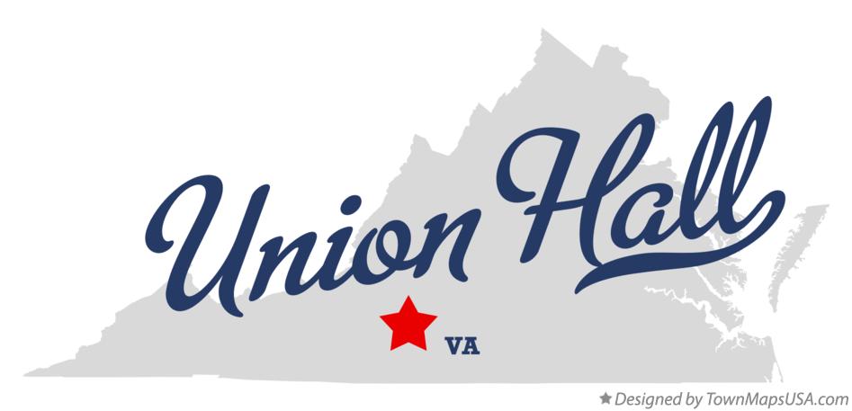 Map of Union Hall Virginia VA