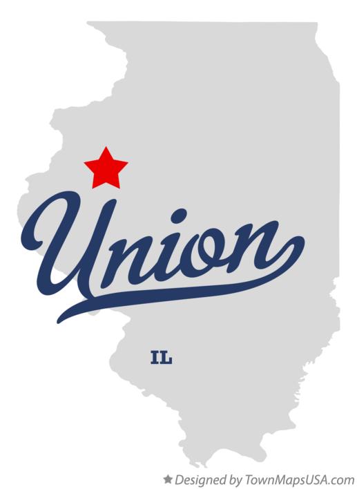 Map of Union Illinois IL