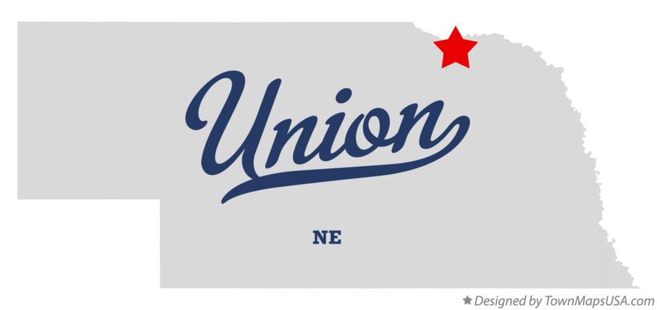 Map of Union Nebraska NE