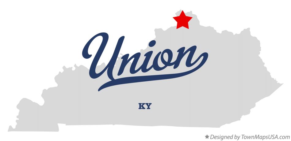 Map of Union Kentucky KY