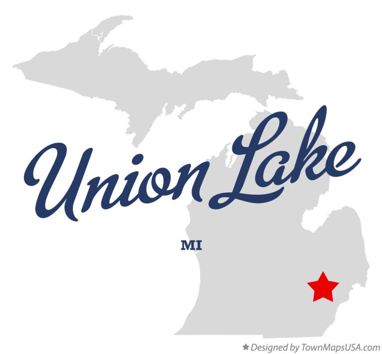 Map of Union Lake Michigan MI