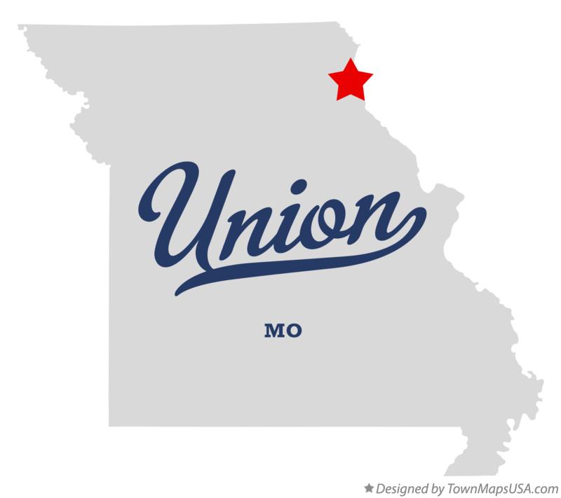 Map of Union Missouri MO