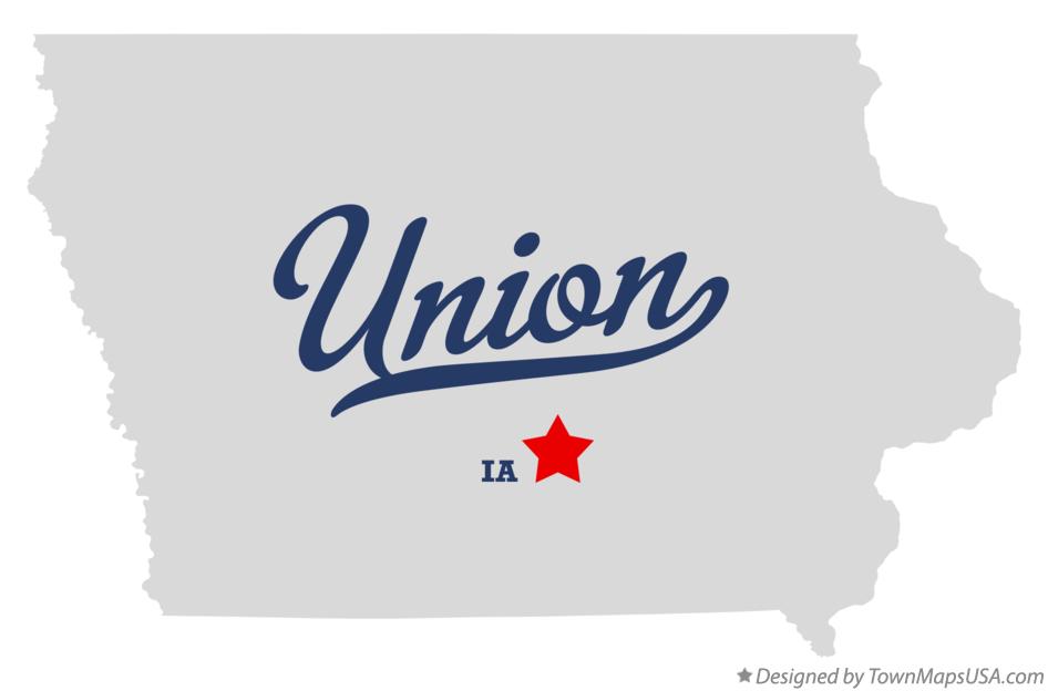 Map of Union Iowa IA