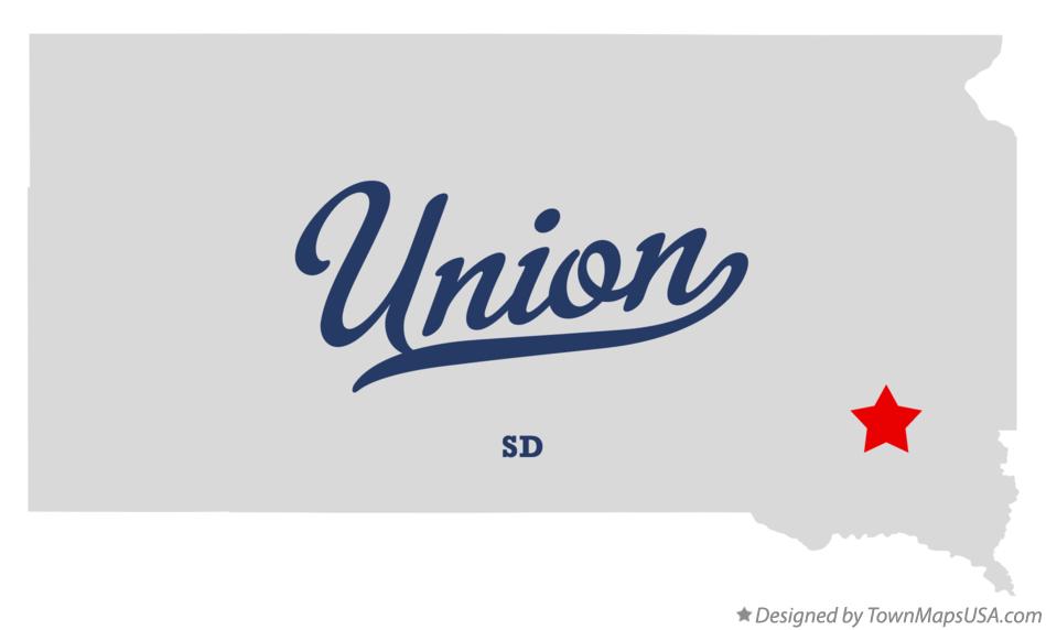 Map of Union South Dakota SD