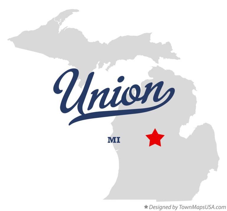 Map of Union Michigan MI
