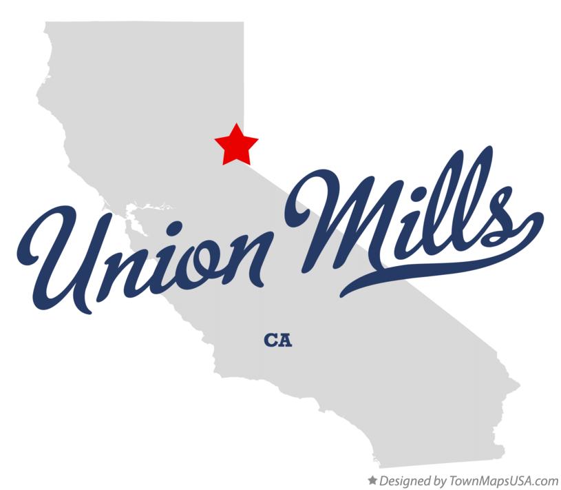 Map of Union Mills California CA