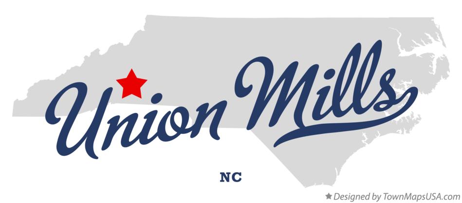 Map of Union Mills North Carolina NC