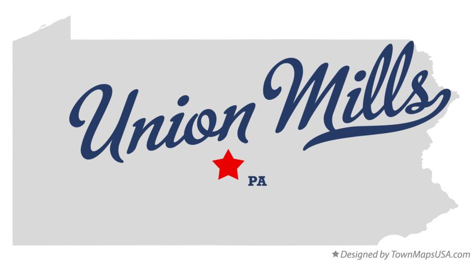 Map of Union Mills Pennsylvania PA