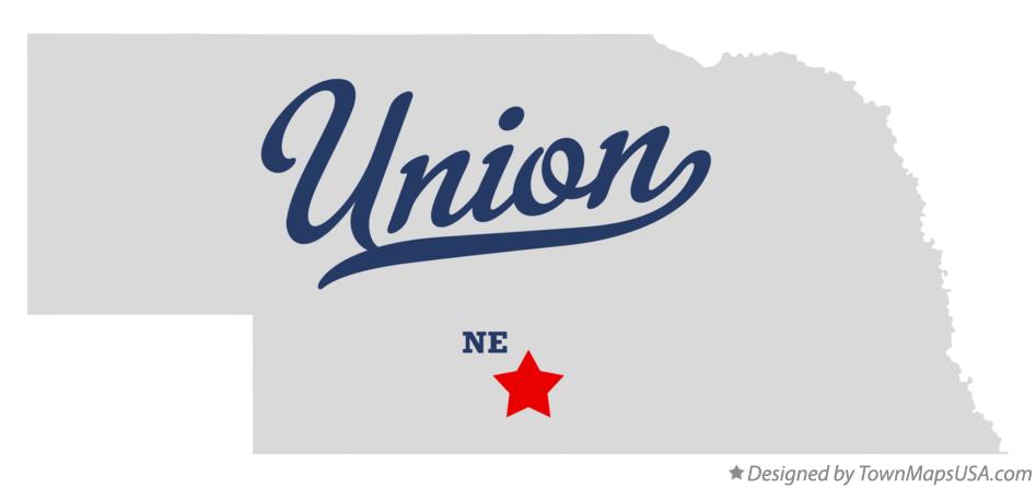 Map of Union Nebraska NE
