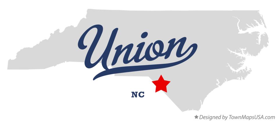 Map of Union North Carolina NC