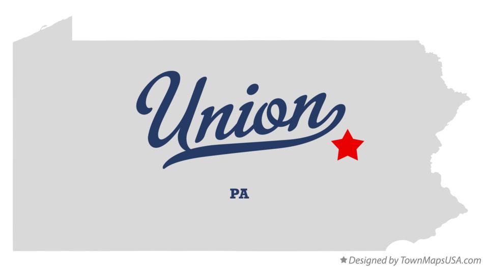 Map of Union Pennsylvania PA