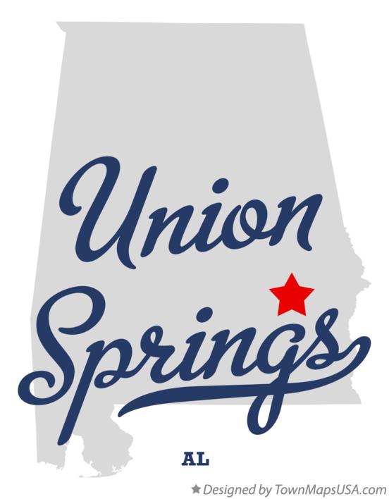 Map of Union Springs Alabama AL