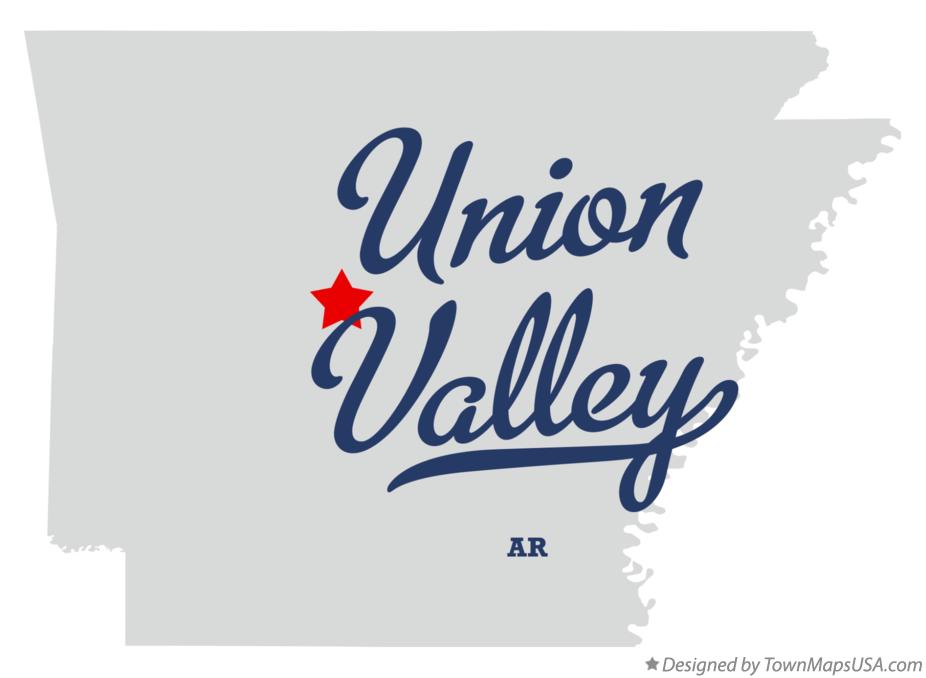 Map of Union Valley Arkansas AR