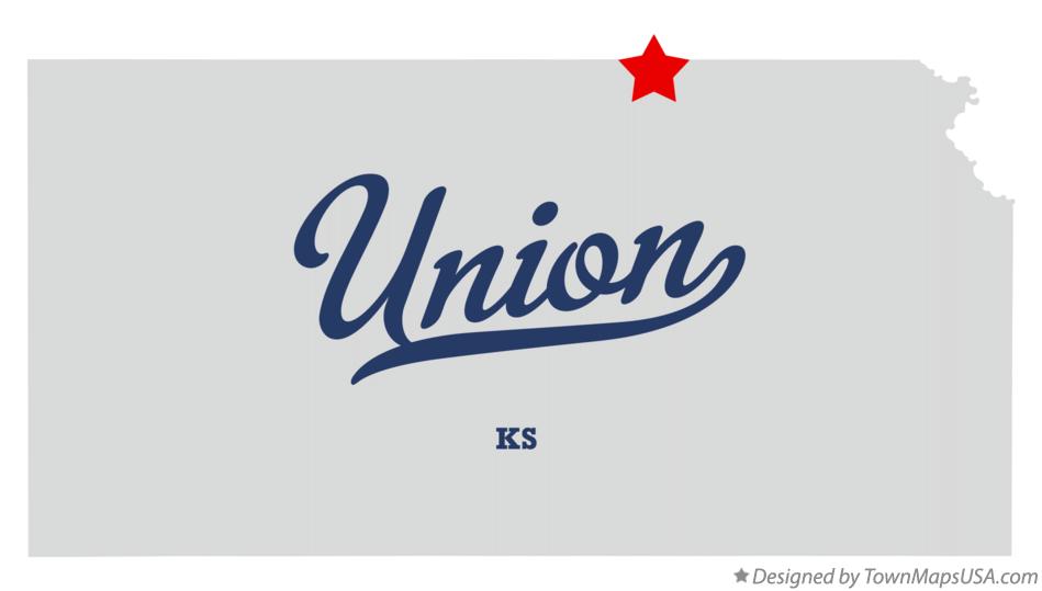 Map of Union Kansas KS