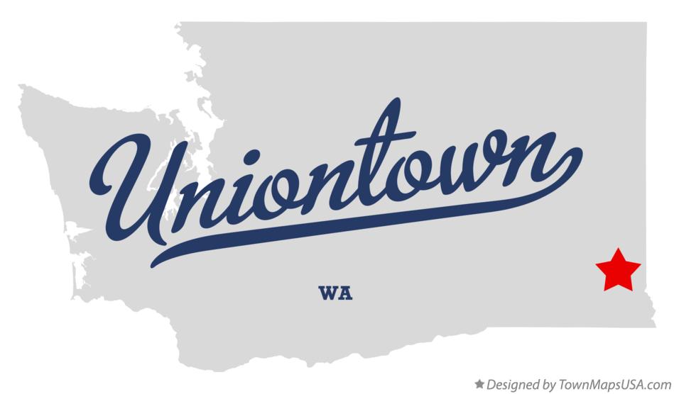 Map of Uniontown Washington WA