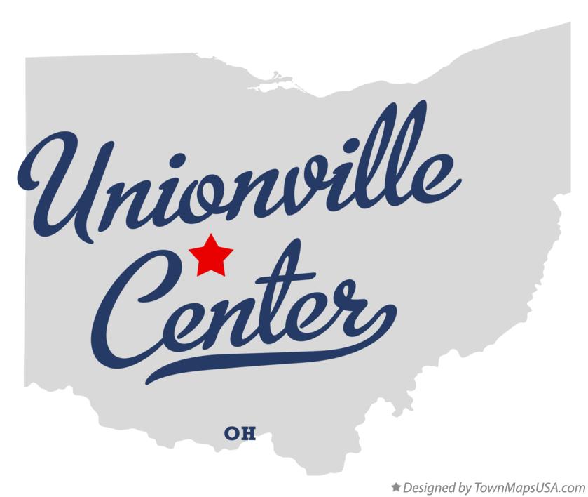 Map of Unionville Center Ohio OH