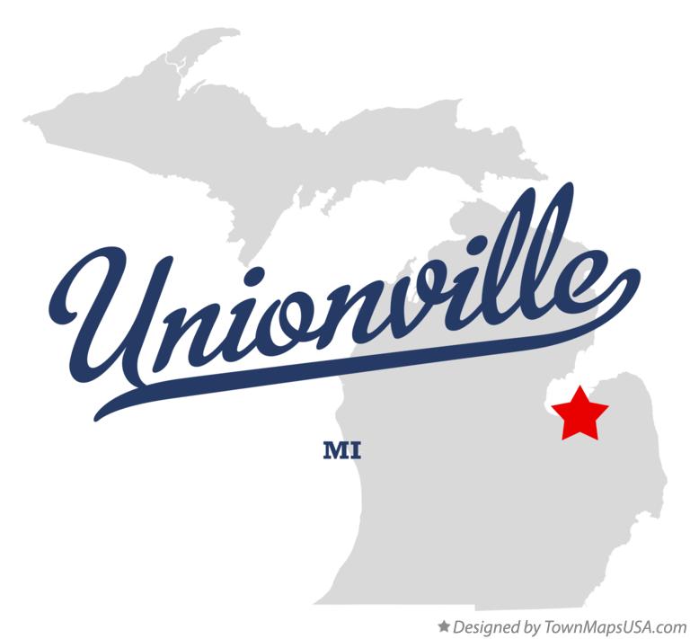 Map of Unionville Michigan MI