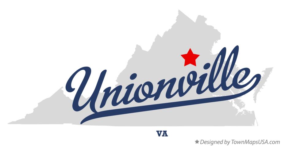 Map of Unionville Virginia VA