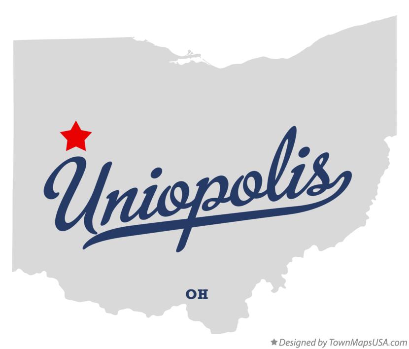 Map of Uniopolis Ohio OH