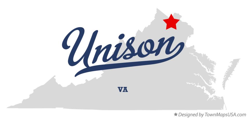Map of Unison Virginia VA