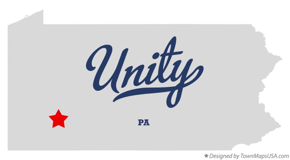 Map of Unity Pennsylvania PA