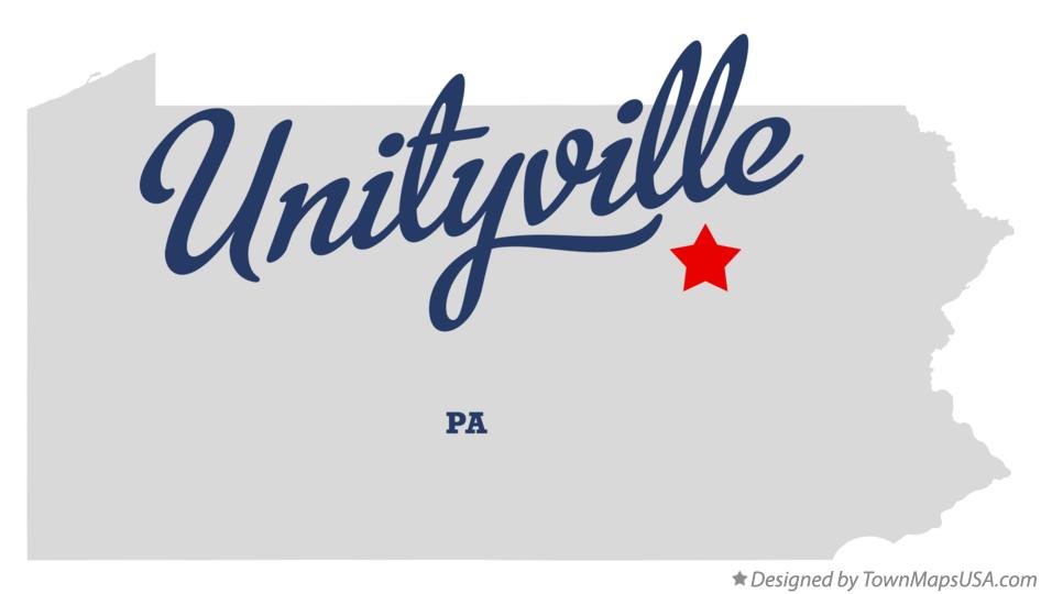 Map of Unityville Pennsylvania PA