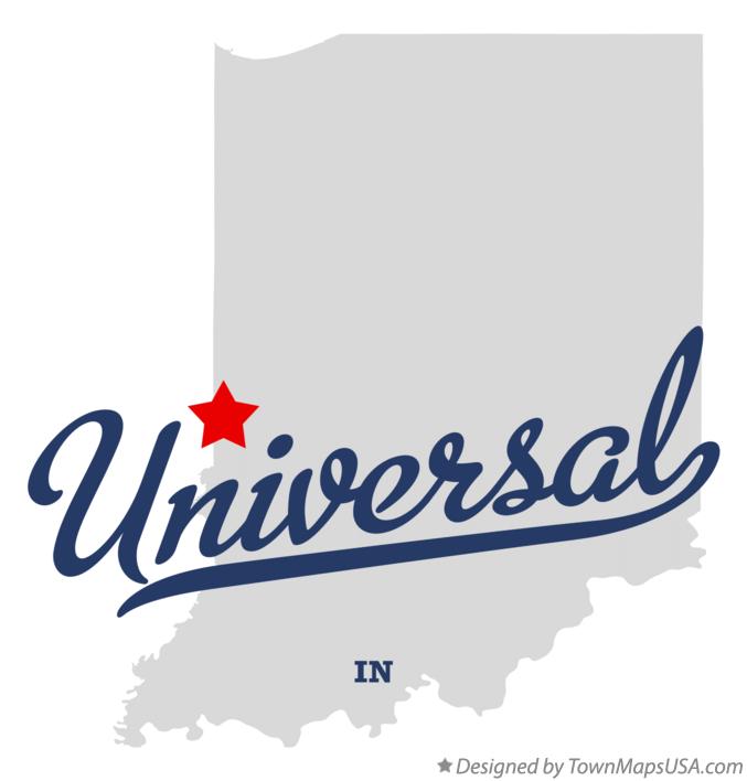 Map of Universal Indiana IN