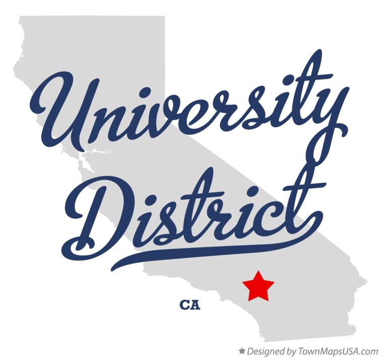 Map of University District California CA