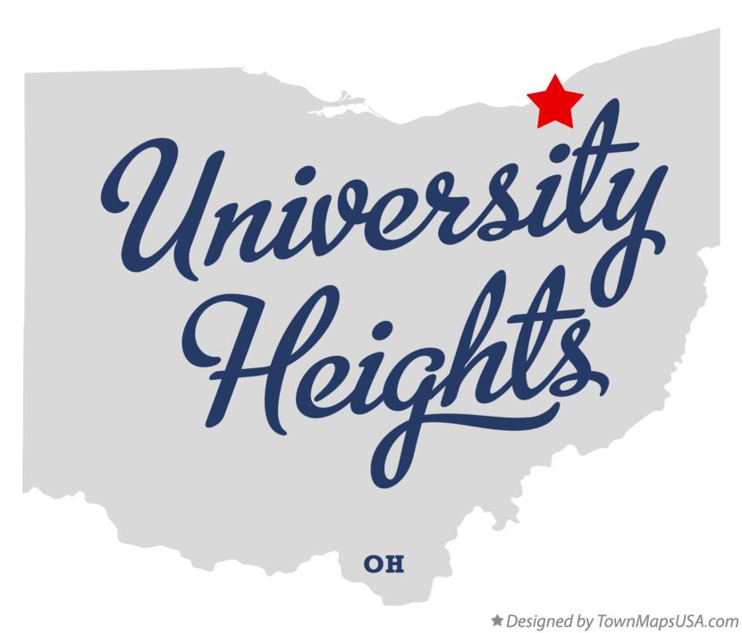 Map of University Heights Ohio OH
