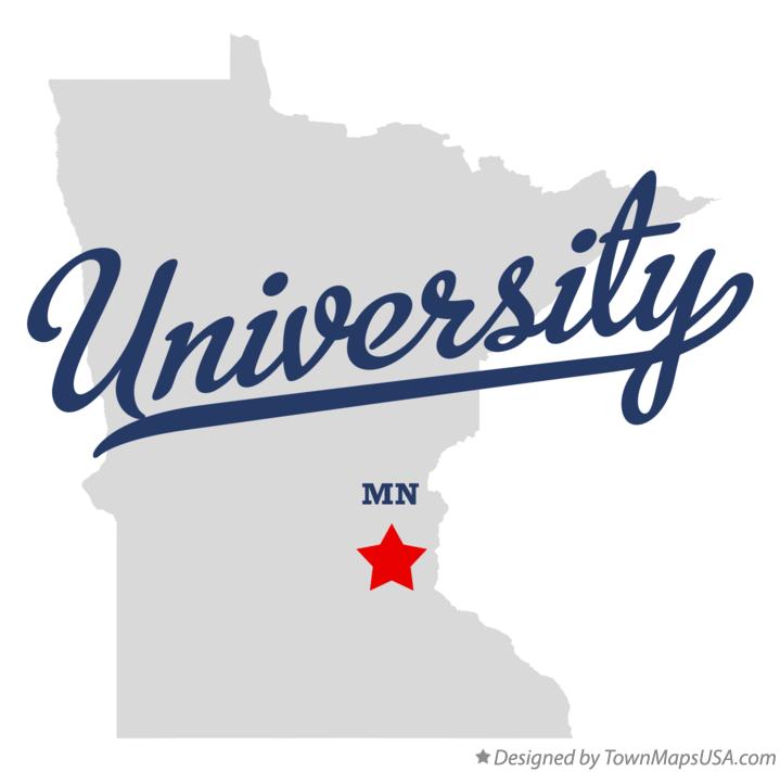 Map of University Minnesota MN