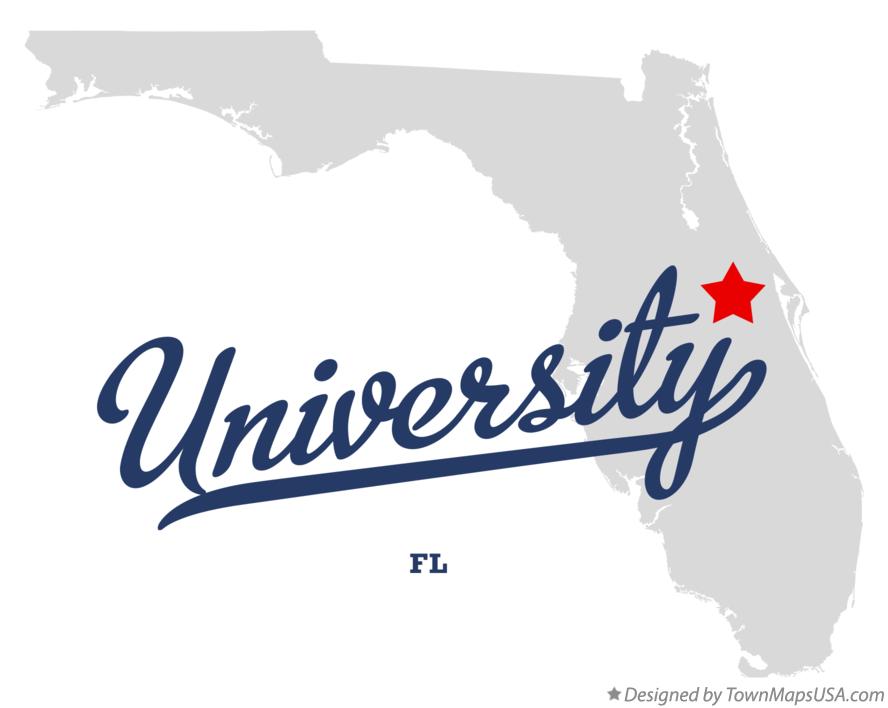 Map of University Florida FL