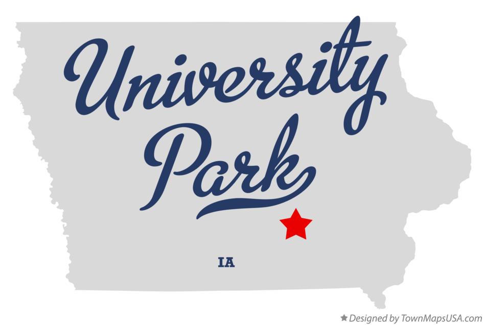 Map of University Park Iowa IA