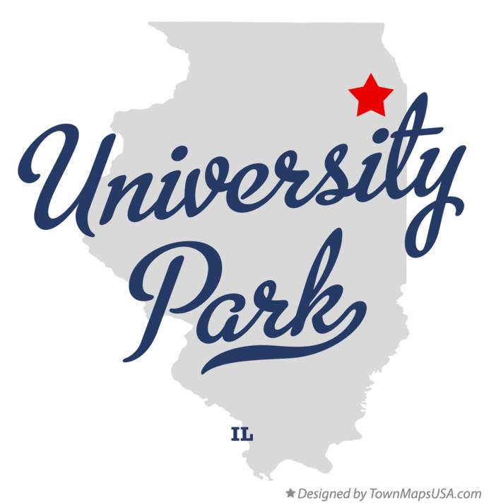 Map of University Park Illinois IL
