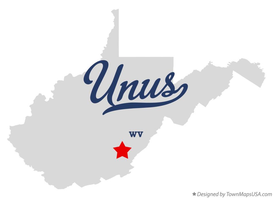 Map of Unus West Virginia WV