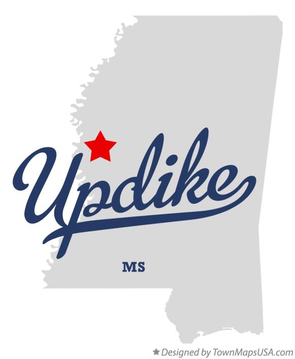 Map of Updike Mississippi MS
