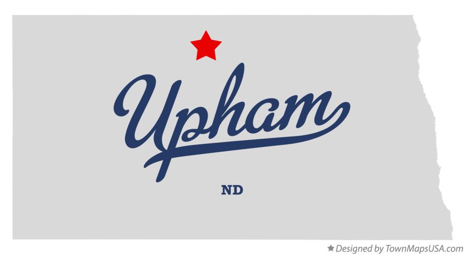 Map of Upham North Dakota ND